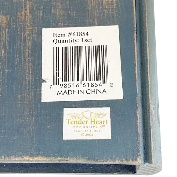 Vintage 2002 Tender Heart Treasures Book Shaped Wood Piggy Bank Set of 2 - Picture 5 of 8